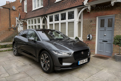 Pod Point Solo Electric Vehicle Charger with Jaguar I-Pace